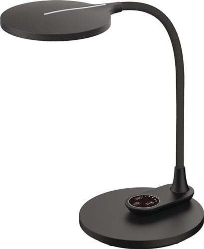 Schreibtischleuchte Horizon ABS,Silik.schwarz H.390mm Standfuß+Wandmontage