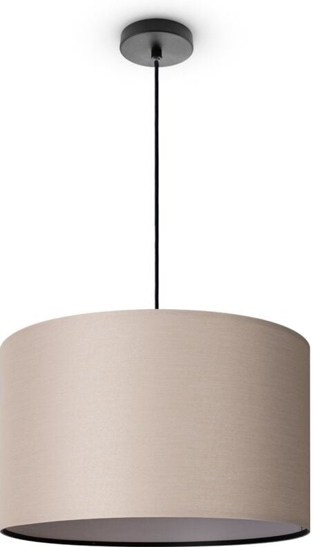 Paco Home Deckenleuchte Wohnzimmer Pendelleuchte Esstisch Esszimmerlampe E27 Uni Stoff Pendelleuchte - Schwarz, Beige (Ø...