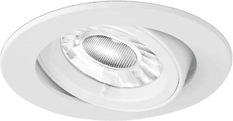ABI - AL-10280 Runder Einbaustrahler 1/4 Drehung fte neigbar Ø50mm GU5.3 – Weiß