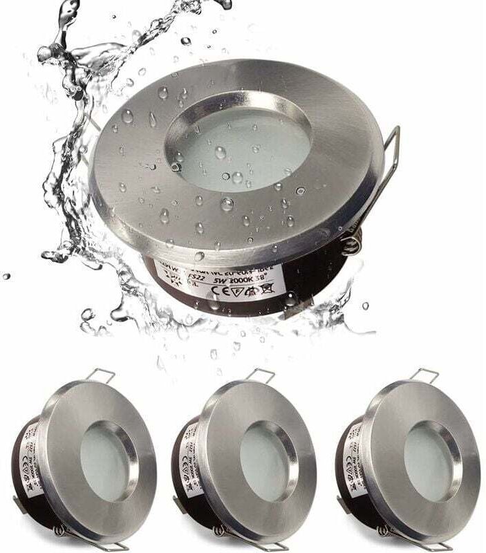 Wasserdichter LED-Einbaustrahler (IP65), GU10-Fassung, geeignet für Bad und Küche (Leuchtmittel nicht enthalten), Ausfüh...