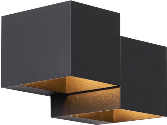 Moderne Wandleuchte schwarz 2-flammig - Transfer Double
