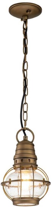 Elstead Kichler Bridgepoint Outdoor-Pendel-Deckenleuchte Messing natur, IP44