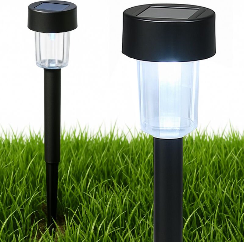 Solarlampe GARTEN Pfosten zum Einschlagen in den Boden OUTDOOR Laterne