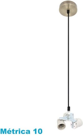 Arm. Anhänger Gesicht 3xe27 Leder m10 regx10x10 cm