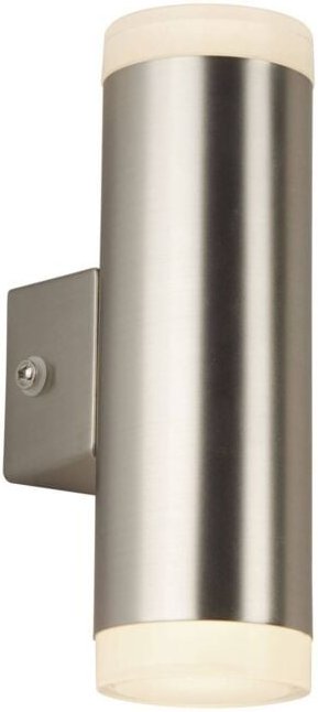 Searchlight - Outdoor - Integrierte led 2-Licht-Außen-Up & Down-Wandleuchte Satin Silber IP44