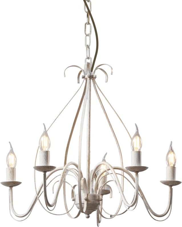 Klassischer Kronleuchter Creme 5-flammig - Giuseppe