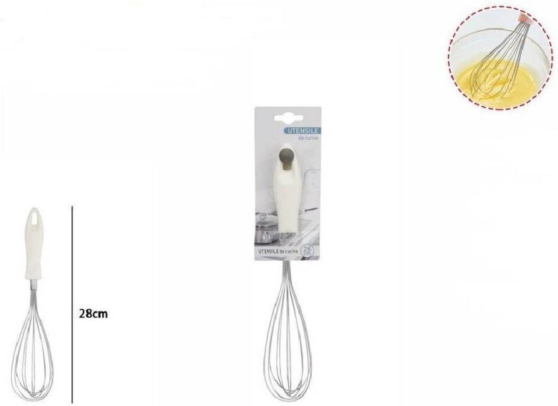 Trade Shop Traesio - Trade Shop - frusta 28CM mit manic in bianca plastic extrative from pasticceria 66158 -