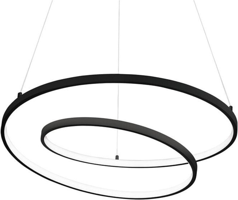 Oz 60cm integrierte LED-Pendel-Deckenleuchte, Schwarz, 2700K - Ideal Lux