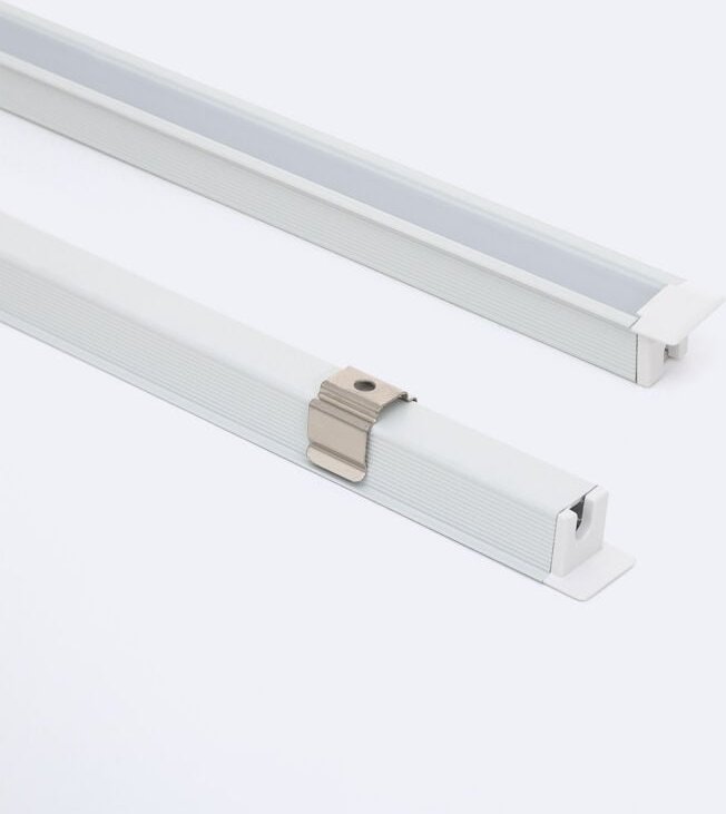 Thumbnail - Ledkia - Aluminiumprofil Ecke 30º Einbau 2m für led Streifen bis zu 6 mm Weiß 2 m Weiß transluzent