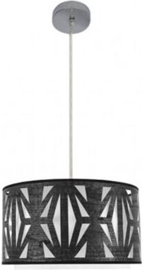 Fabrilamp - Pendelleuchte 1lux xE27 Modell Katerina Chrom/Holz Schwarz Dimmbar