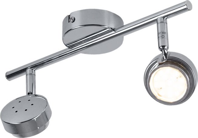 Esto - Deckenleuchte Spotleiste Deckenlampe led Spotleuchte, mit beweglichen Strahlern, 2x5W 2x360lm 3000K, LxH30 x 14 c...
