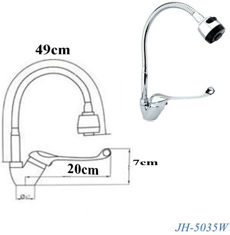 Jh-5035wchromflexiblehochwasserspülmaschineküchenarmatur