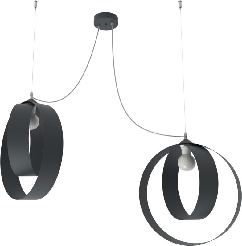 Shell sospensione 2 luci monocolore opaco