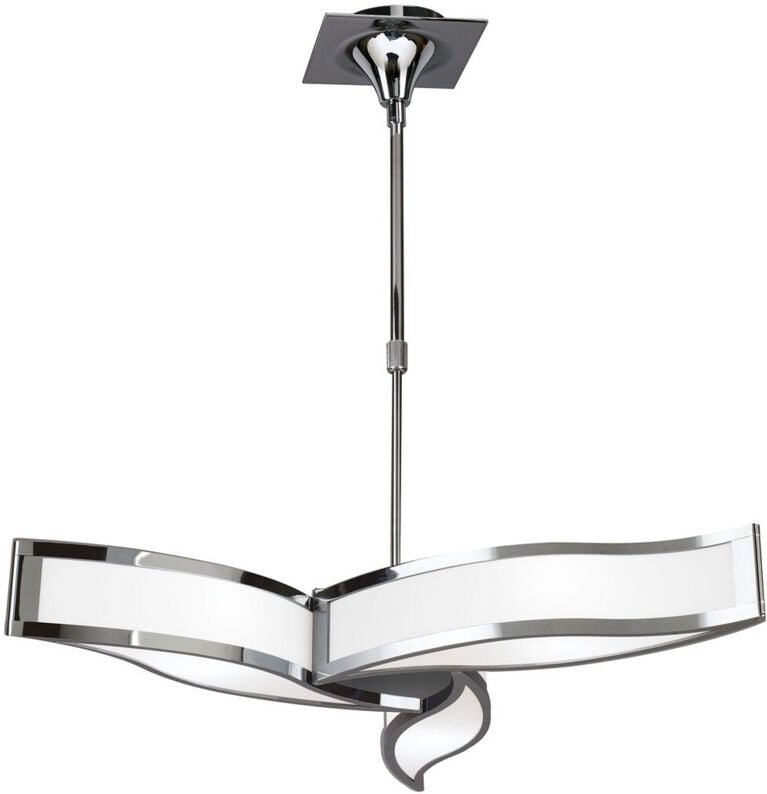 Inspired Sintesys Teleskopisch umwandelbar in halbbündige E27-Lampe, 3-flammig, E27, poliertes Chrom/weißes Acryl, Kompa...