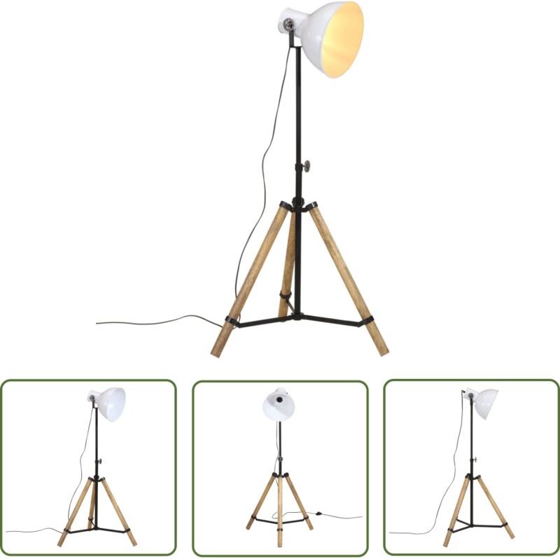 Stehleuchte 25 w Weiß 75x75x90-150 cm E27 - Industrielampen - Stehlampe - Wohnraumleuchte - Esszimmerleuchten - Büroleuc...