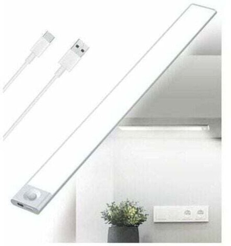 USB-aufladbare LED-Unterbauleuchte, dreifarbig 2500 mAh 40 cm, dimmbar mit Bewegungssensor, kabellose LED-Leiste mit bat...