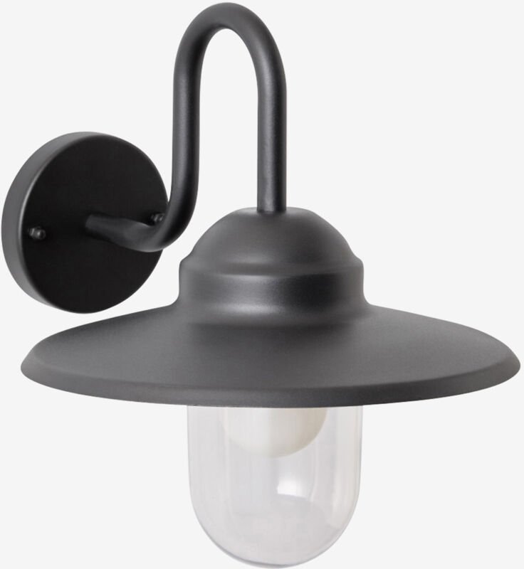 Sklum - Außenwandleuchte Quelar aus Aluminium und Glas Schwarz