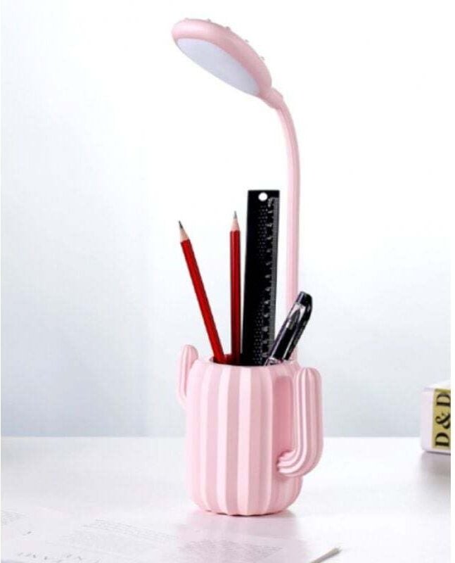 LED-Schreibtischlampe, Nachtlicht für Kinder, Lernlampe mit Augenschutz, verstellbares grünes Licht mit Stifthalter, Woh...