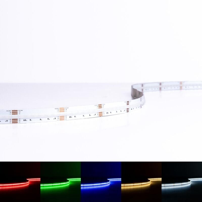 COB RGB+CCT 24V LED Streifen 5M 18W/m 840LED/m 12mm IP20 2700K - 6500K