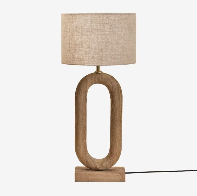 Sklum - Tiberia Tischlampe aus Mangoholz Mango-Holz