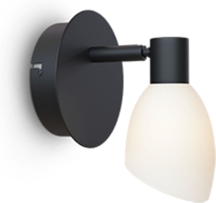 Thumbnail - 0 WandleuchteSchwarz,Opalglas,SwitchOnCord1xG9