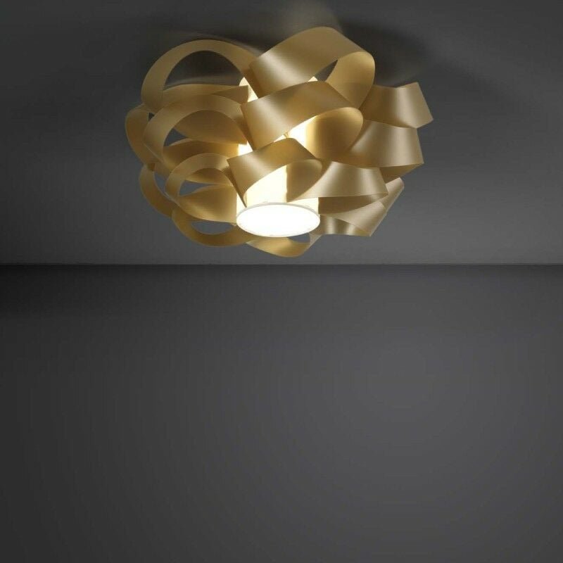 Linea Zero - Einflammige cloud Gold Deckenleuchte Durchmesser 50x H24 cm