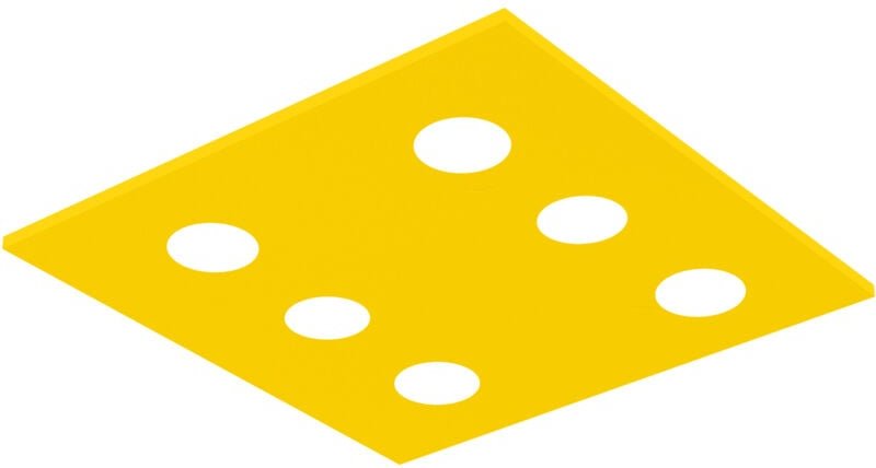 Thumbnail - River square 6X plafoniera monocolore opaco