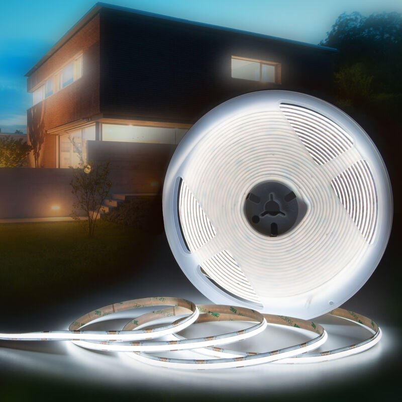 Cob led Strip selbstklebend 1-15 Meter led Streifen IP20/65 3000K-6000K cct rgb: k - Kaltweiß - 6000k, 7.5 Meter - Hexim