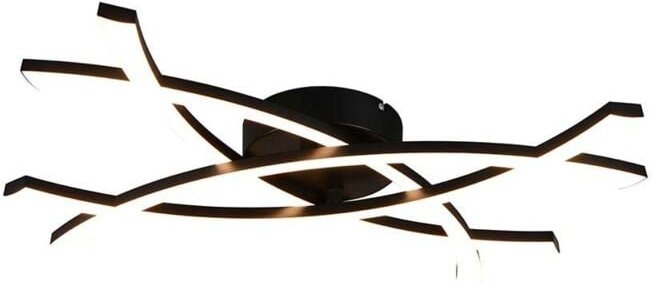 LED Deckenleuchte Deckenlampe Wohnzimmerleuchte schwarz 2500lm B 60 cm