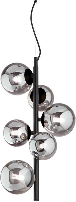 Perlage 6 Light Globe Pendel-Deckenleuchte Schwarz - Ideal Lux