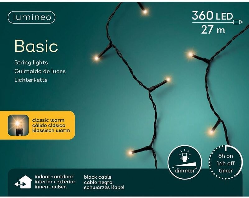 Lumineo - led Lichterkette Basic 2700 cm 360 Lichter klassisch warm