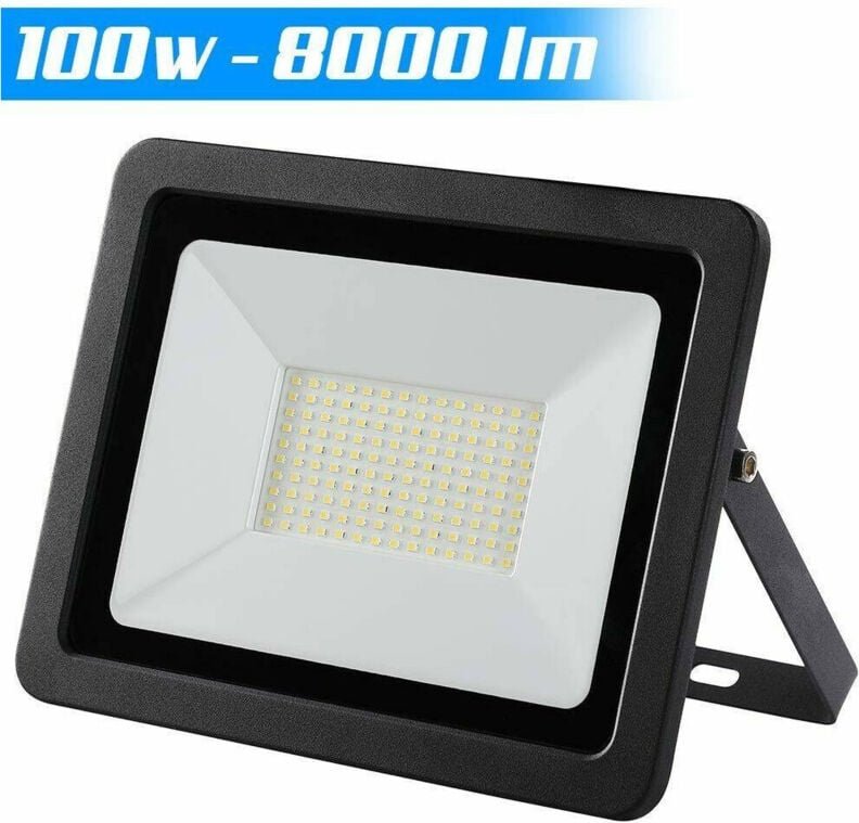 Trade Shop Traesio - Trade Shop - LED-Strahler, 100 w, hohe Helligkeit, 8000 lm, schmaler Außenstrahler, kaltweiß -