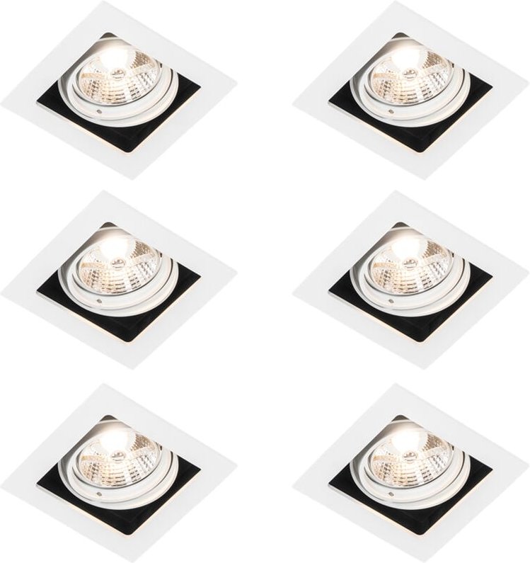 Set mit 6 Einbaupunkt weiß einstellbar - Artemis 70