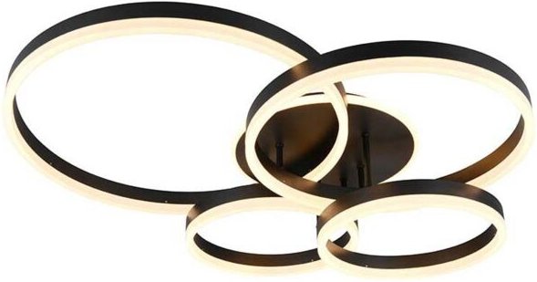 Deckenlampe LED Memoryfunktion CCT Metall schwarz matt Fernbedienung L 80 cm