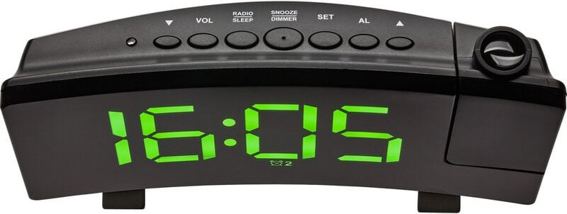 Tfa Dostmann - 60.5015.04 Quarz Wecker Schwarz Großes Display, usb Anschluss