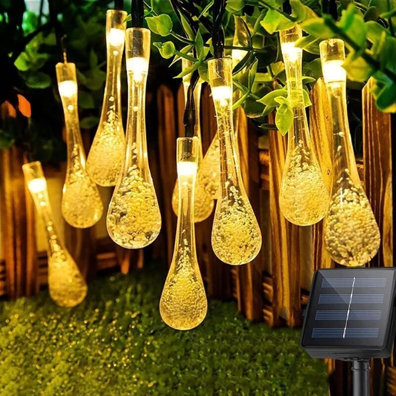 Solar-Lichterkette für den Außenbereich, 7,5 m, 50 LEDs, 8 Modi, IP65 wasserdicht, geeignet für Garten, Baum, Terrasse (...