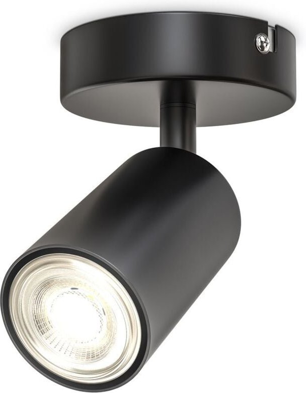 Wandlampe - schwenkbar, GU10 Fassung, max. 9W, schwarz