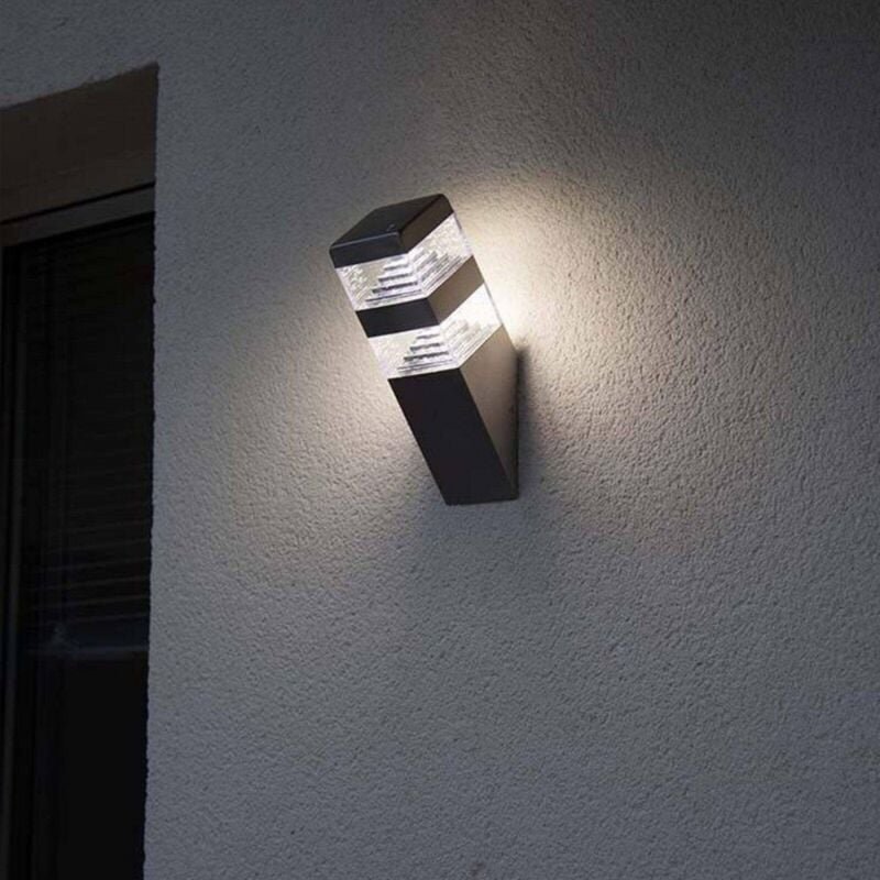 LUMIHOME Pyramid 1000 Lumen Schwarzes LED-Modul Außenwandleuchte Lumihome