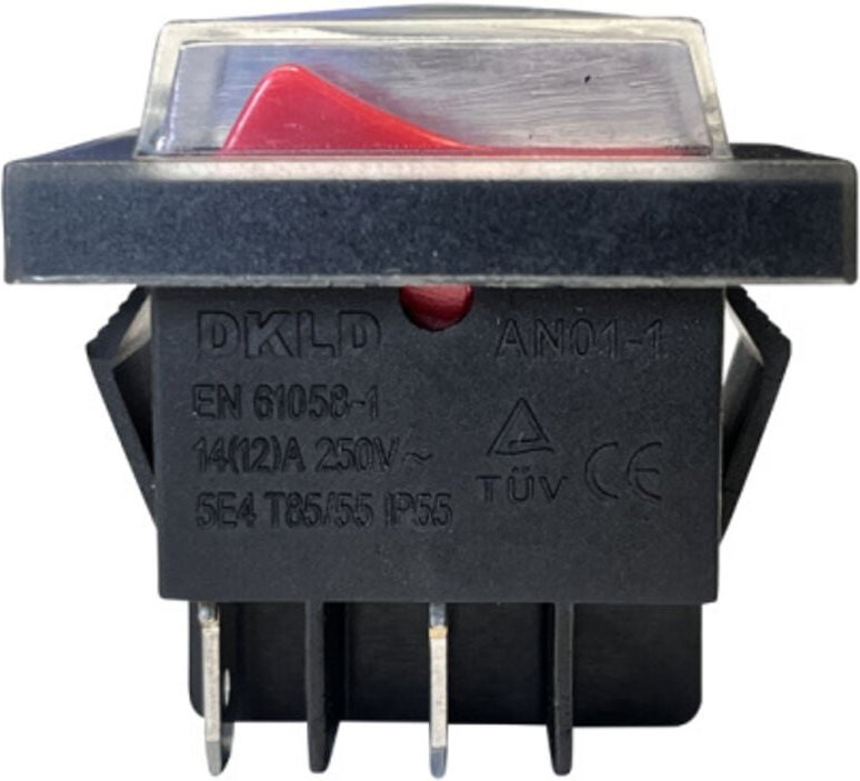 DKLD AN01-1 Wippschalter 250V 14A 4Pin Schalter mit Abdeckung
