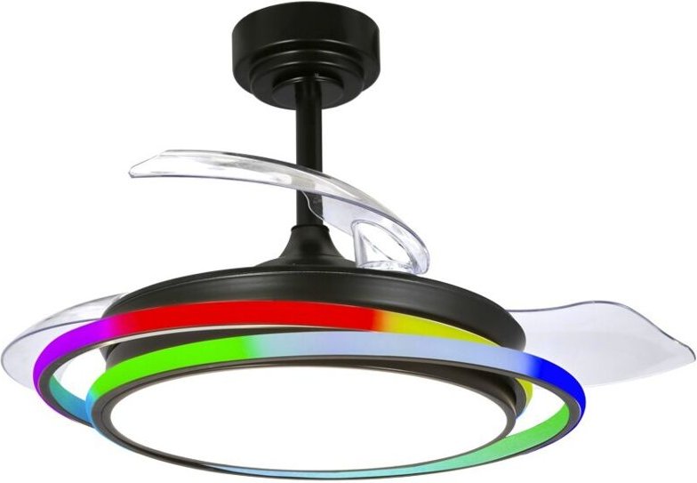 Antila Mini rgb led Lüfter Schwarz 45W 4500Lm cct Dim