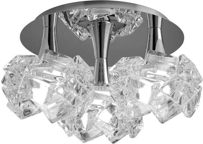 Inspired Mantra - Artic - Unterputzdecke 3 Light E27 Round Large, poliertes Chrom