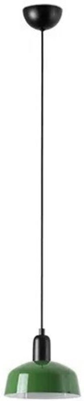 Faro Tatawin Kleine kuppelförmige Pendelleuchte, Schwarz, Grün glänzend, 1x E27