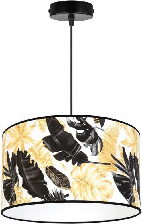 Deckenhängelampe, Lampenschirm, Goldene Blumen, Led