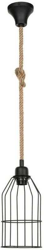 Tezeta - Halat Pendelleuchte ASZ0549 aus schwarzem Metall und Seil