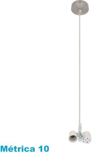 Hängeschrankfront 2xe27 nickel m10 regx10x10 cm