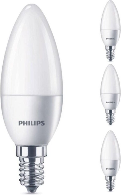Philips LED Lampe E14 4er Set Kerzenform 40W 2700K