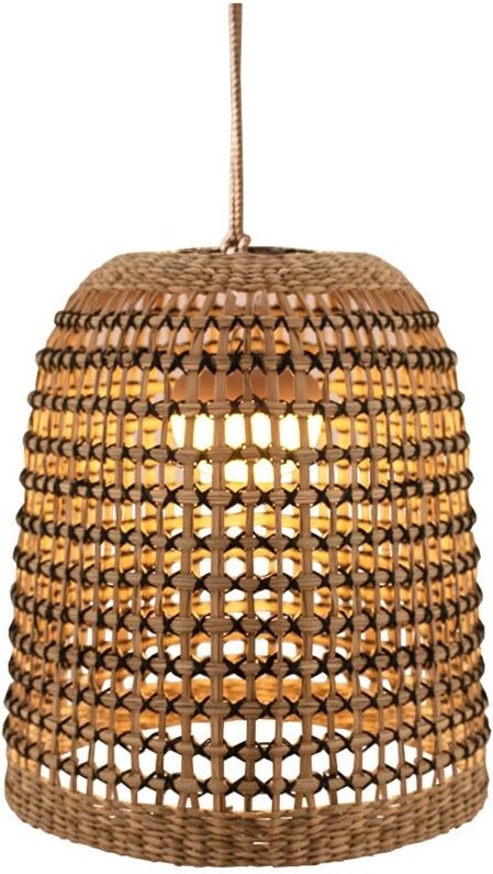 Thumbnail - Positano 35 cm Hängeleuchte mit warmem LED-Licht und wiederaufladbarem Akku. Hergestellt in Spanien.