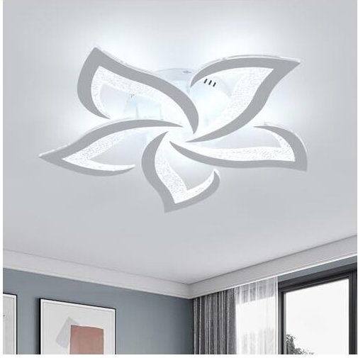 Acryl-Deckenleuchte, 5-flammig, Schwalbenschwanz-Design, 600 mm, 60 w, Weiß, Kaltlicht 6000 k, 220 v, ideal für moderne ...