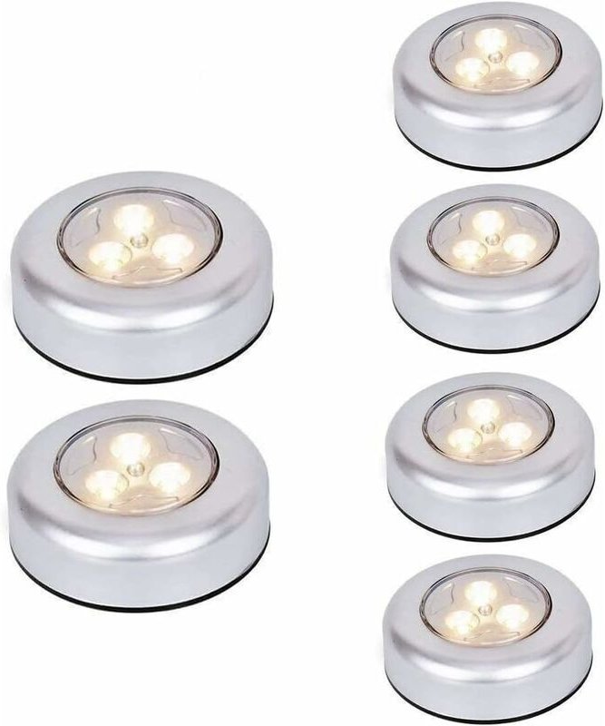 Veilleuse led à Pôles sans fil Touch Light Stick On Wireless Touch Light Warm 6 Pcs-Fei Yu - ZVD