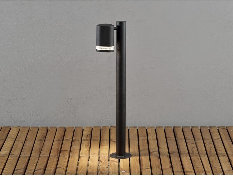 Konstsmide - Design led Wegeleuchte aus Aluminium, Downlight Höhe 70cm, Schwarz